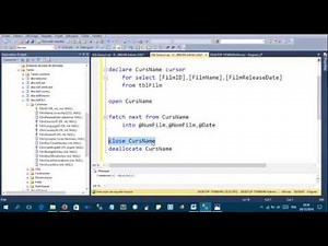 les Curseur (Cursor) Transact Sql Exercice avec Solution bdarija