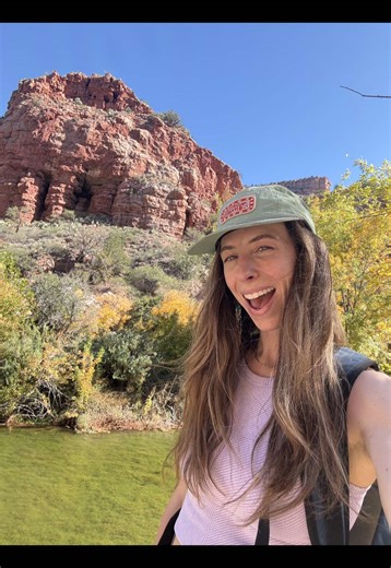 We love a trail with a swimming hole 💙 this hike was about 7.5 miles long with minimal elevation gain #hiking #arizona #hikingadventures #hiketok