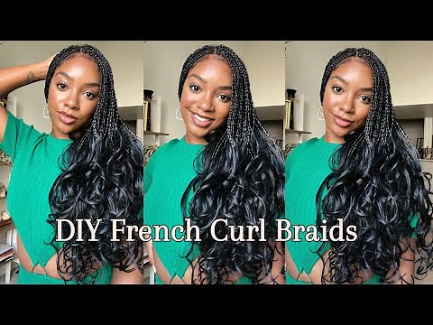 DIY FRENCH CURL BRAIDS + HOW TO KNOT ENDS | Ayya Luxury Braiding Hair | Chavi Allie
