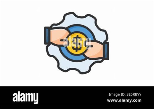 money vector flat color icon Stock Video Footage - Alamy