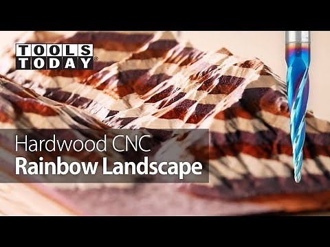 CNC Project: Machining a Rainbow Landscape from Hardwood