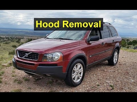 How to remove or replace the hood / bonnet on a Volvo XC90, P2 - VOTD