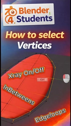 Blender Quick Tip 5 - How to Select Vertices #blender3d #blendertutorial #blendertips