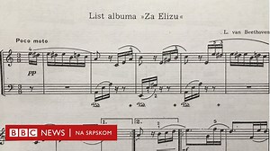 Muzika i misterije: Kome je Betoven posvetio „Za Elizu" - BBC News na srpskom