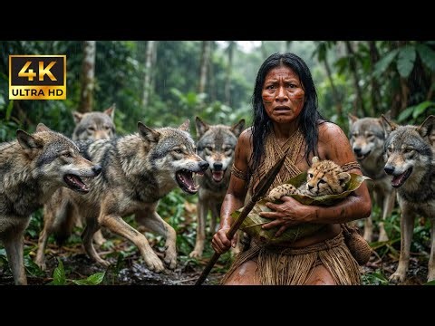 Amazon Rainforest Rescue: Huaorani Tribe Saves an Injured Black Puma Cub