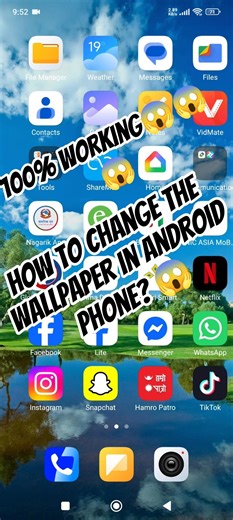 How to change walpaper in Android | | Redmi note 12 pro| you tech pro #viralshorts #views #tech