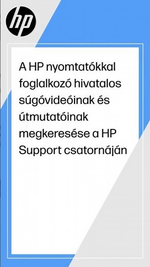 A HP nyomtatók hivatalos súgóvideóinak keresése a HP Support csatornáján | HP Support #shorts