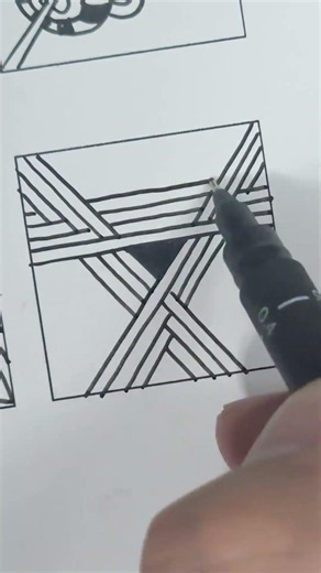 Zentangle Pattern Balloya | Easy Relaxing Drawing #shorts