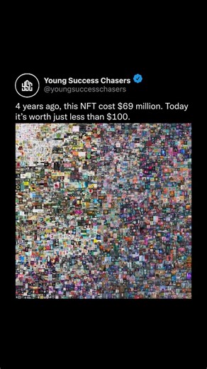 Young Success Chasers | The NFT craze began in 2017 with projects like CryptoKitties introducing blockchain-based digital collectibles. By 2021, popularity surged... | Instagram