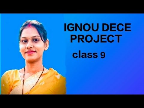 IGNOU DECE//ECCE project VIDEO class 9 week activity