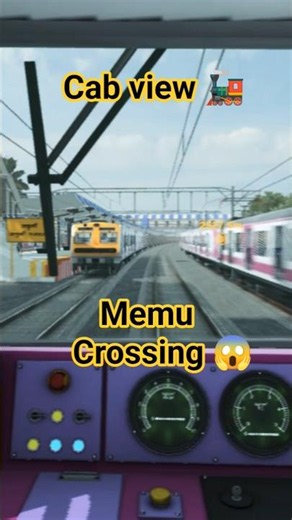 MEMU Cab View Action ⚡ Full Speed Crossing Moments 🚆 Train simulator #shorts
