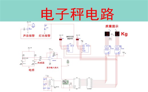 【精品资料】电子秤电路multisim仿真（含仿真和报告)