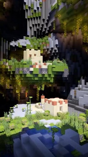 Minecraft Underground Lush Cave Village Seed!