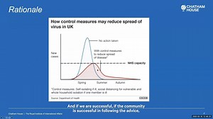 ‘The idea is to push this peak further into the summer period and to flatten it out.’ Listen to Professor David Harper, who managed the UK Department of Health’s H1N1 response, explain the rationale behind control measures for COVID-19. Watch the presentation in full here: https://www.chathamhouse.org/file/covid-19-expert-briefing-key-issues | Chatham House