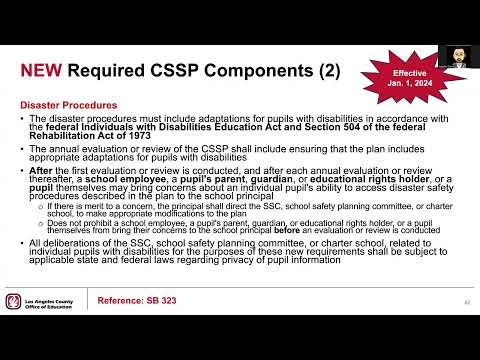 LACOE LCAP/SFP eLearning Series - Module 3: Comprehensive School Safety Plan