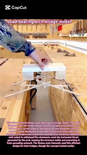 Load bearing arch bridge model