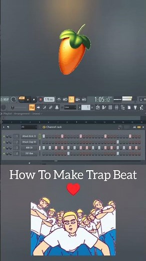 How To Make Trap Beat In FL Studio ♥️ #shorts #tutorial