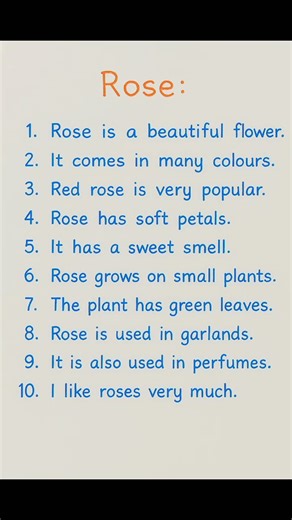 10 Lines on Rose | Flower Essay for Kids