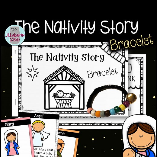 Christmas Craft for Kids, Nativity Story Bracelet, Christmas Bible Craft, Sunday School Lesson, Easy Preschool Craft, Christmas Activities - Etsy