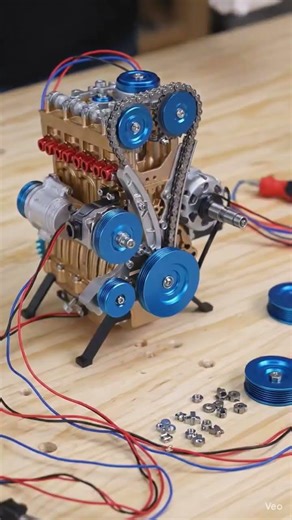 4 Cylinder Car Engine Model Assembly #engin #4cylinder #gimini #automobile #motivation #v12 #v8