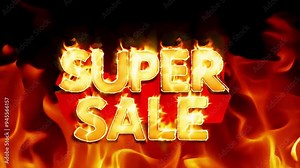 Super Sale discount special offer text, template for advertising and promotion sale. AI generated.