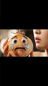 She Bites a Giant Crying Onion… The Sound Is Crazy! 😳🧅🔊 #asmr