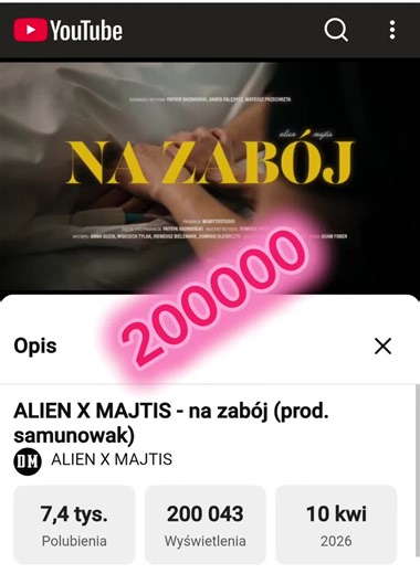 Piękny wynik po 6 daniach od premiery ❤️@majtis @ALIENBSC_OFFICIAL @Agnieszka Ninka @Alien&Majtis_LiveMoments_. @agata Ninka 🍀 @Boogie-💫Bogusia💫 @Celina Malczewska Ninka @Domi @Kamka @justyna86 Ninka @Karolcia K @Kasia83pl @Katarzyna OK NINKA @Lidia Kostrzewa Ninka @Magdalena Tęcza🌈 @Majtis x Alien Fanclub @Małgorzata Pasturek @MarNig @Marysia ❤️ @megitkaa Ninka @MONIKA @M.O. {Mama Radka} @Nataline88 @Patra Patra @Patka_95 Ninka @Sabi Kos @⭐️ Kasia ⭐️ @🩵🧹Beti81🧹🩵 @🧹kate🧹czarownica @🧹�