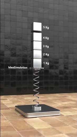 How Much Weight Can This Tiny Spring Actually Hold? #3danimation #weighing #weighingscale