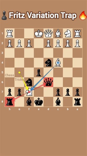 Chess Fritz Variation Trap ♟️ Chess Opening Tricks 🔥