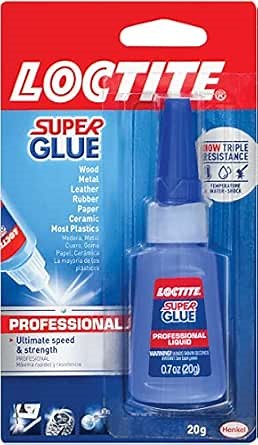 Loctite Super Glue Professional Liquid, 20 Gram Bottle, 1 Pack - Clear Superglue for Plastic, Wood, Metal, Crafts, & Repair, Instant Glue Adhesive, Quick Dry