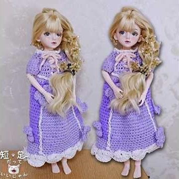 ラプンツェル風ドールを人形本体とドレスから作る！ #かぎ針編み #ハンドメイド #百均