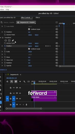DAY 04 This Motion Trick Makes Your Animation Super Smooth! 🔥 | Premiere Pro Tutorial