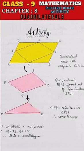 Quadrilaterals - Math Record Activity - Class 9 Math Chapter 8 | #mathrecord #maths