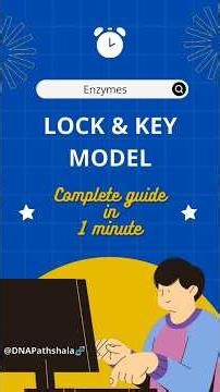 Why Enzymes are like Keys 🔑 | The Lock & Key Model in 60 Seconds #lock&key model #enzymes