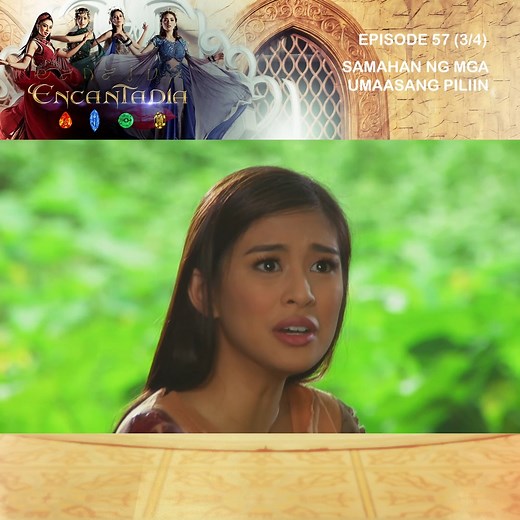 Encantadia 2016: Episode 57 (Part 3 of 4) https://bit.ly/Encantadia2016FullEpisodes 'Encantadia' revolves around the story of four kingdoms: Lireo, Sapiro, Hathoria, and Adamya. The queen of Lireo, Minea, had to choose among her daughters, Sang'gre Amihan, Sang'gre Pirena, Sang'gre Danaya, and Sang'gre Alena, to be her successor and each will keep one of the powerful gemstones of water, earth, fire, and air that maintain the balance in the world of Encantadia. After testing the capabilities of h