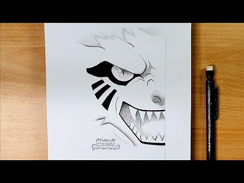 How to Draw Kurama Nine Tails with Pencil | Beginner Friendly Naruto Tutorial
