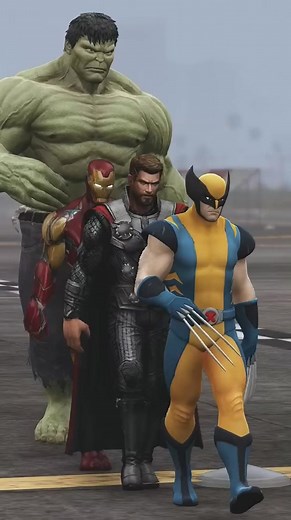 16K views · 159 reactions | WOLVERINE THOR IRONMAN HULK VS RED HULK WHO IS MOST POWERFUL SUPERHERO? #gta #gta5 #shorts #gaming | BD Gaming | Facebook