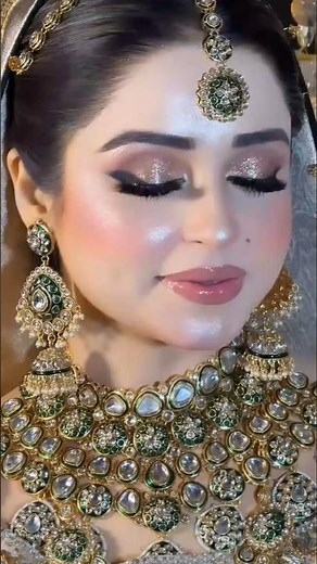 Soft Glam Bridal Makeup Tutorial ✨ Rose Gold Eyes + Nude Glossy Lips #bridalmakeup
