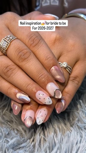 Ruby nail studio on Instagram: "Nail inspiration for bride to be 2026-2027 Book your slot 📞7878536681 #ruby_nail_studio #nailsnailsnails #ahmedabadnailstudio #ruby_makeovers_28"
