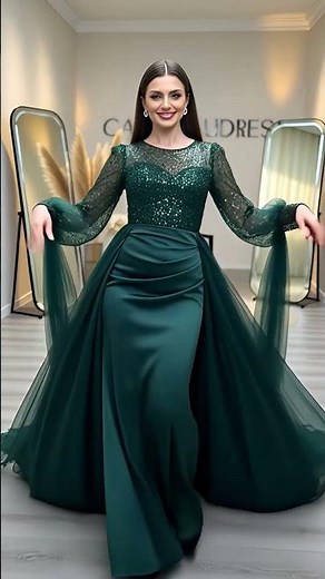 Purple to Red Long-Sleeve Sequin Collection 2026 ✨ Sleeve Queens#LongSleeveSequinGown#BallGown