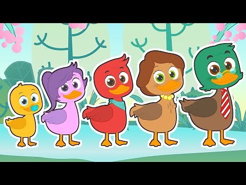 FAMILIA DEDO 🦆 Cinco Patitos Cua Cua Cua 🖐 Canciones para niños