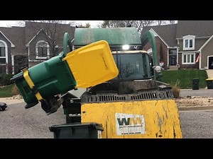 Waste Management Garbage Trucks USA - 1 Hour Compilation