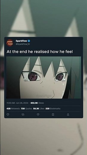 Itachi saw Sasuke sharingan for the first time