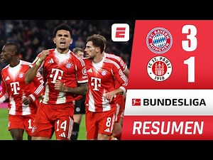 LUIS DIAZ ON FIRE: Gol y asistencia en remontada del Bayern Munich 3-1 ante St. Pauli | Bundesliga