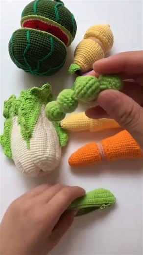 ASMR playing crochet vegetables and fruits toy #amigurumi #crochettoys #crochet #foryou #fyp #food #crochetideas #crochetfood #Handmade #amigurumi #yarnlove #crochet #cute #diy #crocheting #diy #handcrafted #healthy #beans #watermelon #corn #banana #foodtoys #toys #cabbage #eggplant #carrot #vegetables #vegetable #vegetablecrochet | Crochet - My Life - My Love