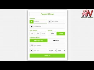 How to create Payment form page design In html and css || How To Make a Form Design In HTML AND CSS