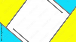 Animated comic cartoon theme background in blue and yellow color with outlines. Loop playback on 4K footage. Suitable for wallpaper, presentations, banners, etc.