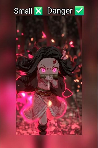 Nezuko Small❎️ Danger✅️ #shorts #demonslayer #laughchallenge