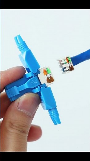 color cabling system cat6 or cat6a modular plug rj45 connector with ethernet cable#tutorial#diy#cat7