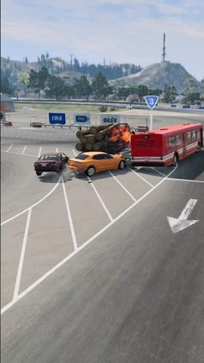 "Shocking Realistic Highway Car Crash Simulation!"